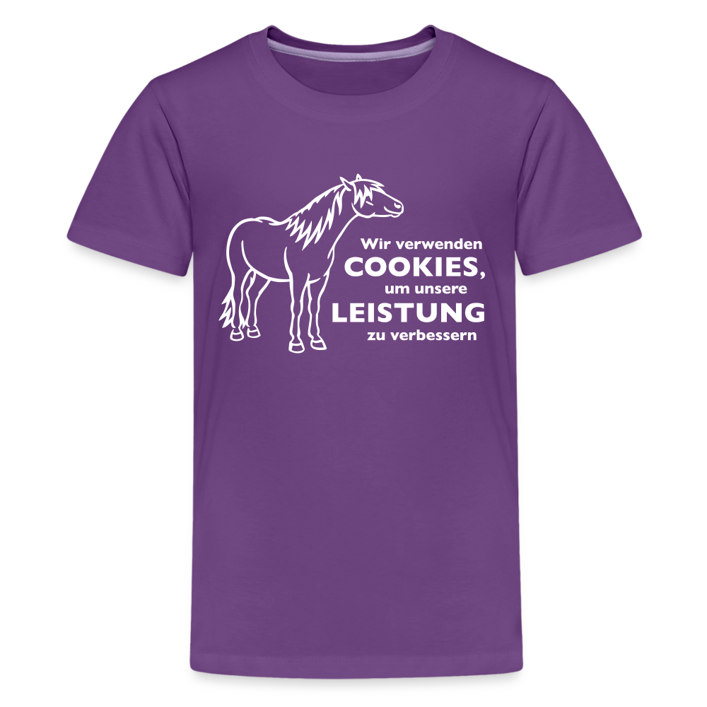 "Cookieverwendung" Grafik-Stil - Teenager T-Shirt - Lila