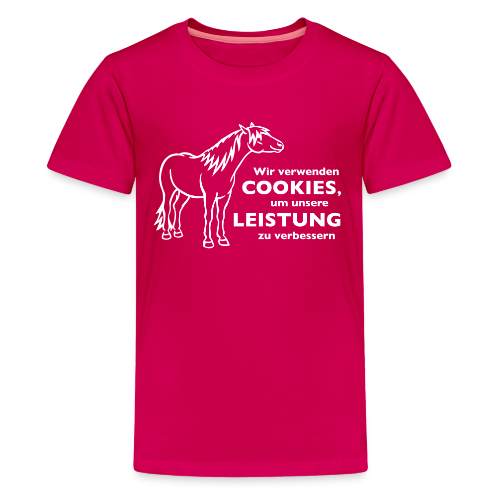 "Cookieverwendung" Grafik-Stil - Teenager T-Shirt - dunkles Pink