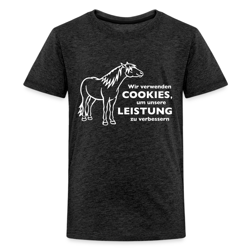 "Cookieverwendung" Grafik-Stil - Teenager T-Shirt - Anthrazit