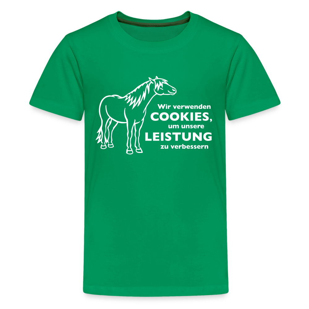 "Cookieverwendung" Grafik-Stil - Teenager T-Shirt - Kelly Green