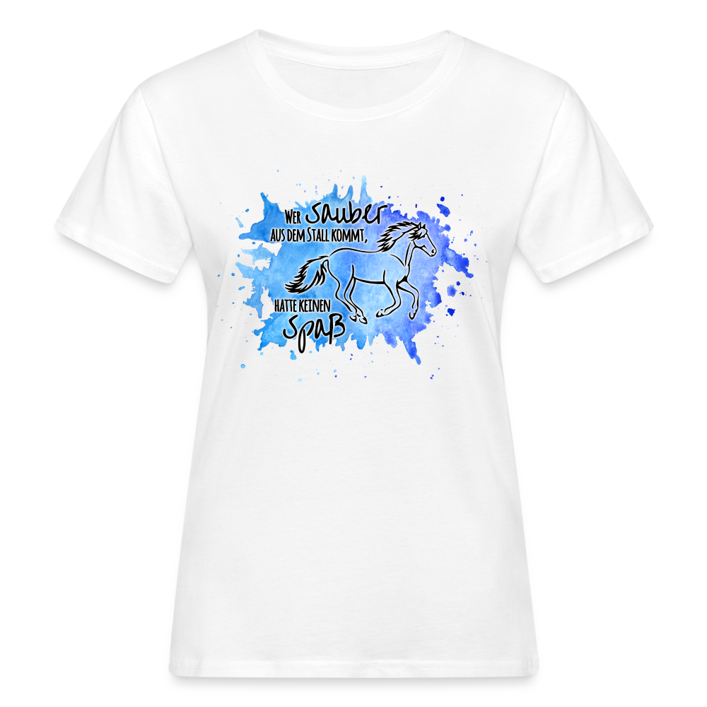 "Dreckspatz" Aquarell-Stil - Frauen Bio-T-Shirt - weiß
