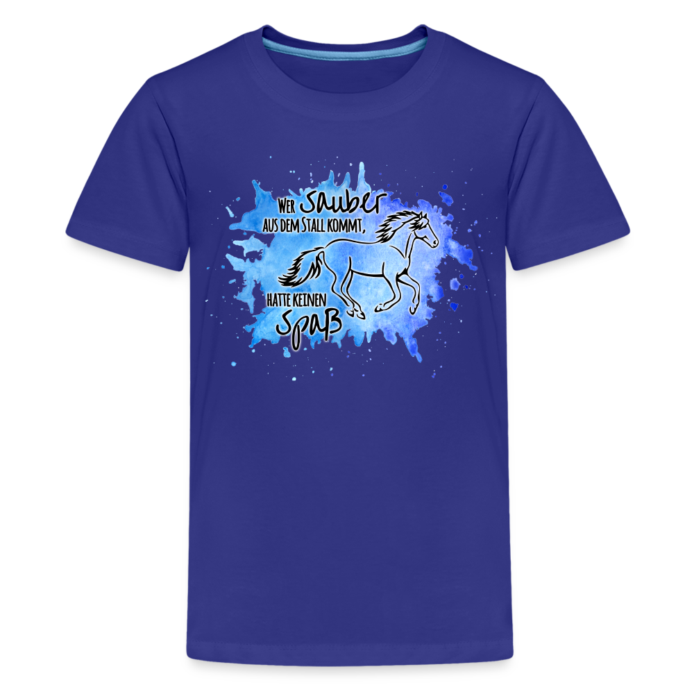 "Dreckspatz" Aquarell-Stil - Teenager T-Shirt - Königsblau