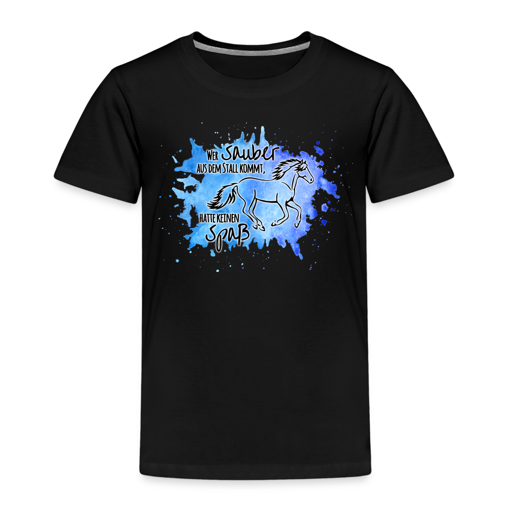 "Dreckspatz" Aquarell-Stil - Kinder T-Shirt - Schwarz