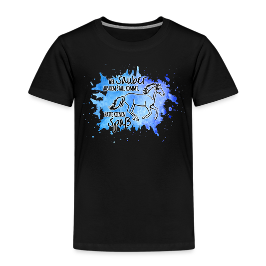 "Dreckspatz" Aquarell-Stil - Kinder T-Shirt - Schwarz