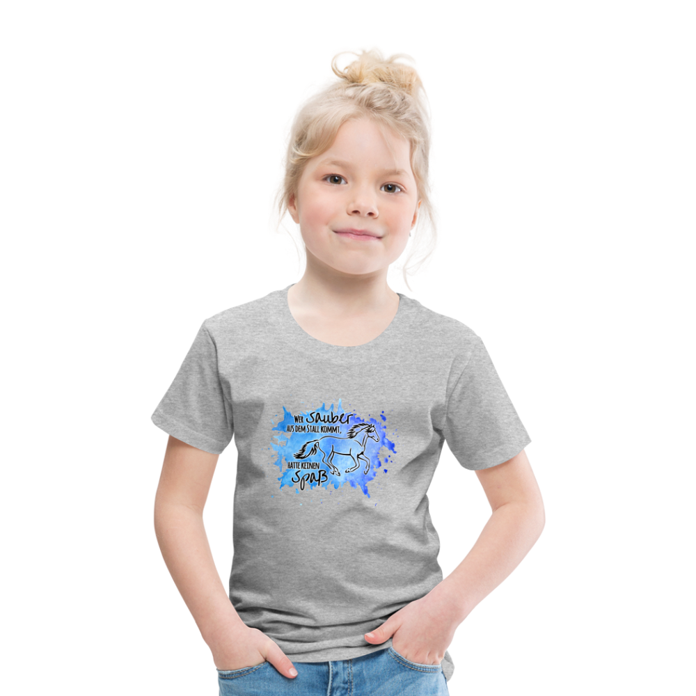 "Dreckspatz" Aquarell-Stil - Kinder T-Shirt - Grau meliert