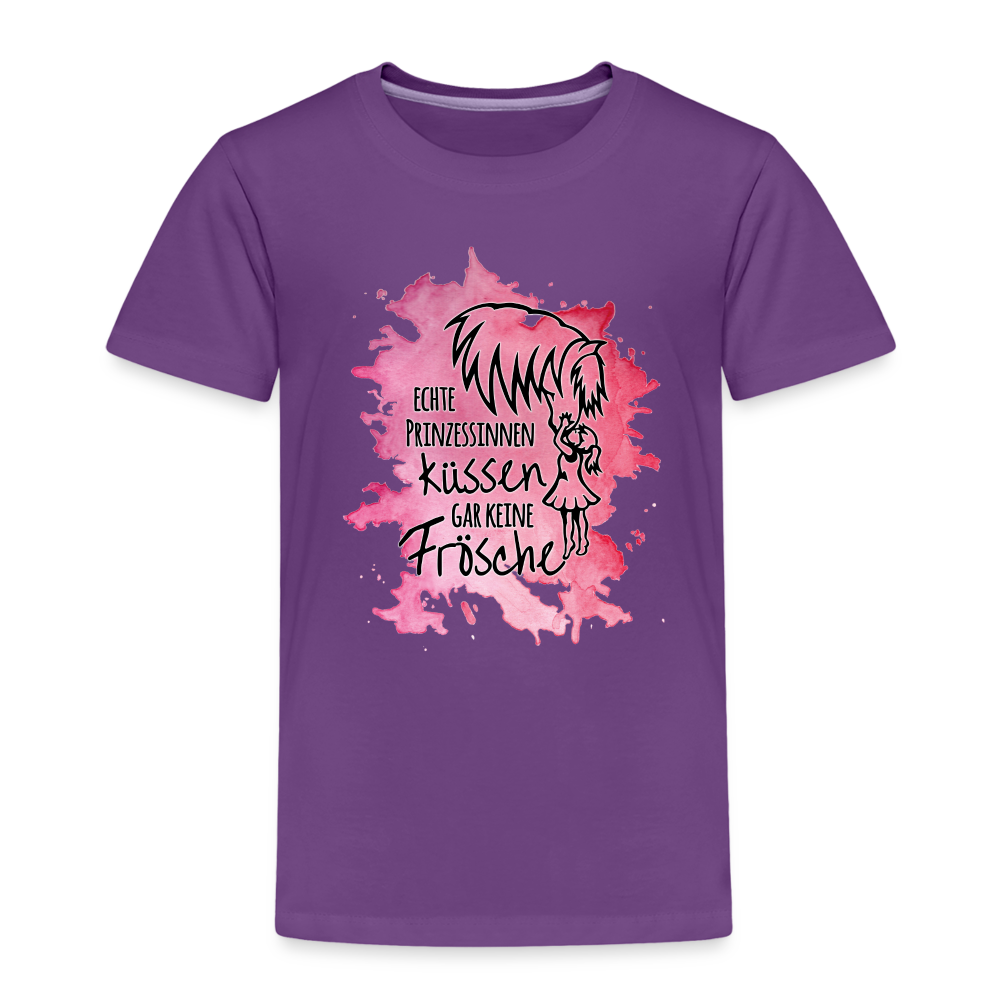 "Prinzessinnen-Kuss" Aquarell-Stil - Kinder T-Shirt - Lila