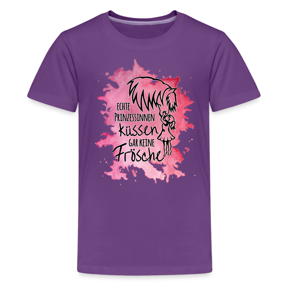 "Prinzessinnen-Kuss" Aquarell-Stil - Teenager T-Shirt - Lila