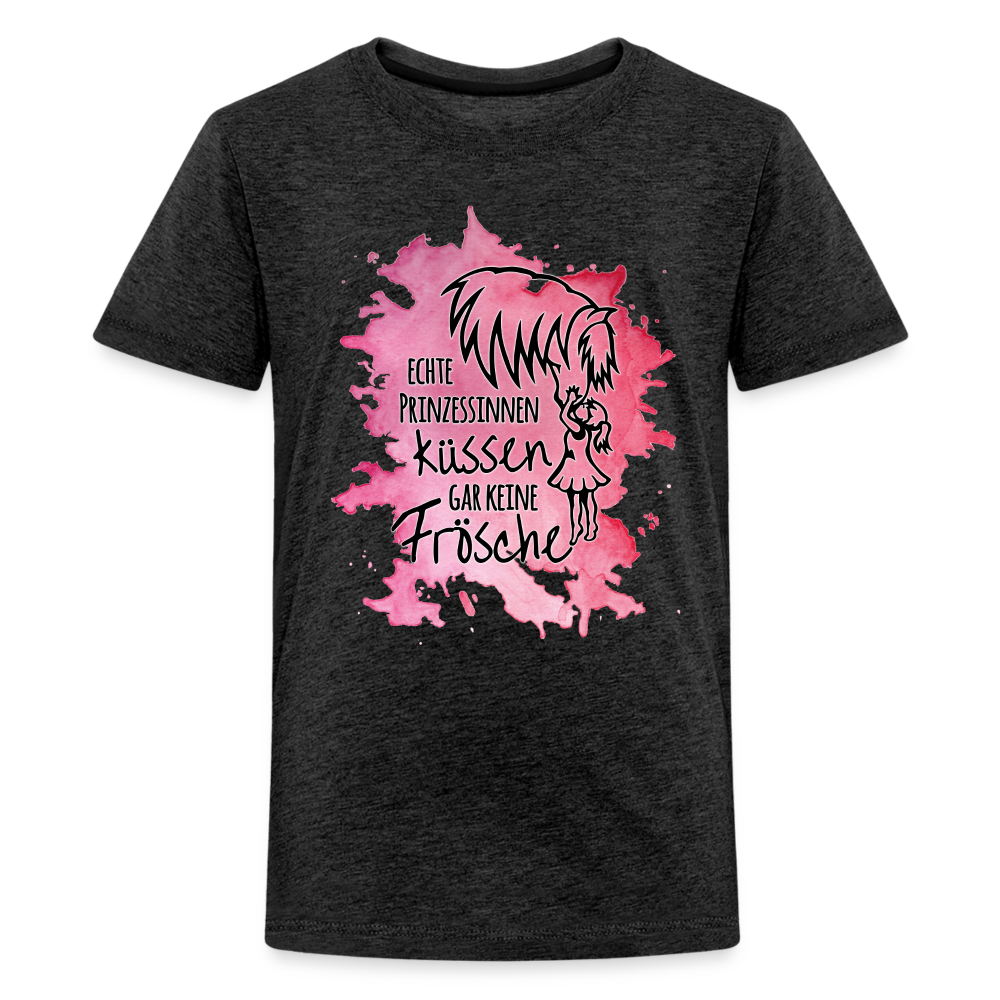 "Prinzessinnen-Kuss" Aquarell-Stil - Teenager T-Shirt - Anthrazit