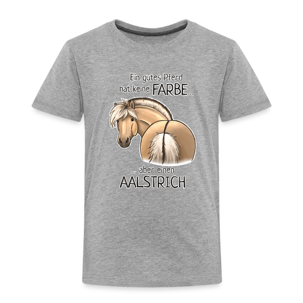 "Aalstrich" Illustrations-Stil - Kinder T-Shirt - Grau meliert