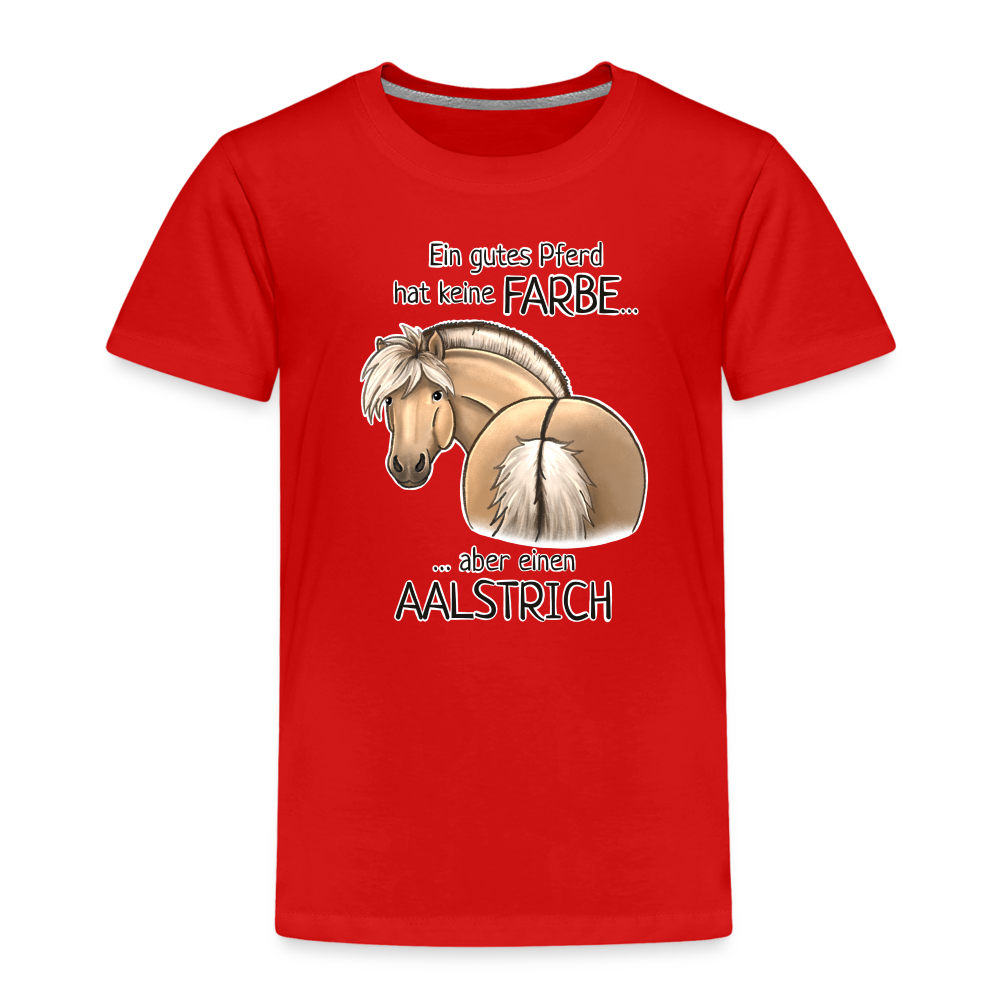 "Aalstrich" Illustrations-Stil - Kinder T-Shirt - Rot
