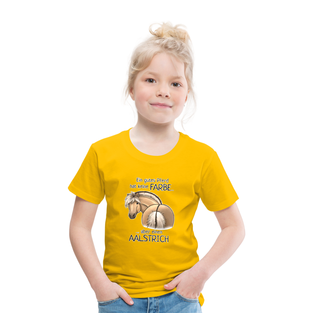 "Aalstrich" Illustrations-Stil - Kinder T-Shirt - Sonnengelb
