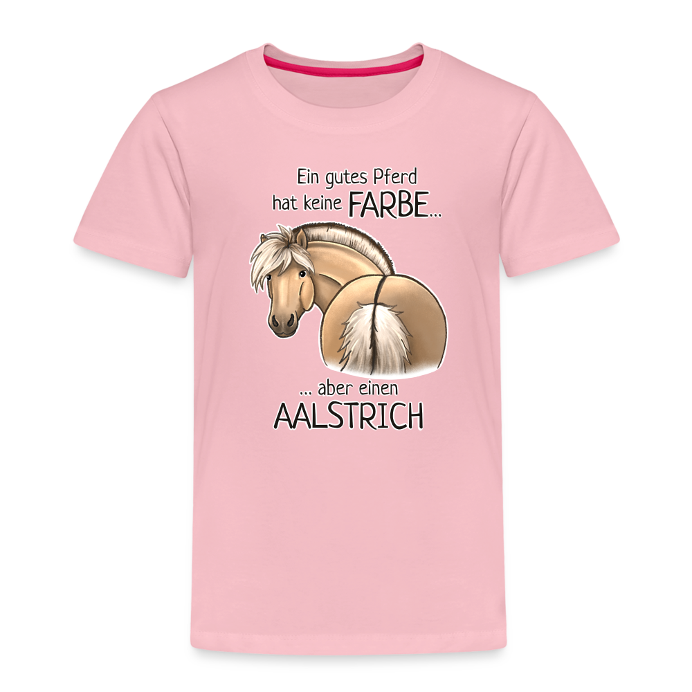 "Aalstrich" Illustrations-Stil - Kinder T-Shirt - Hellrosa