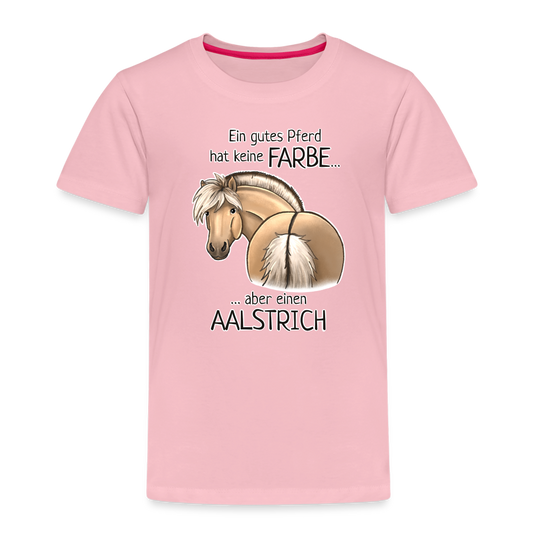 "Aalstrich" Illustrations-Stil - Kinder T-Shirt - Hellrosa