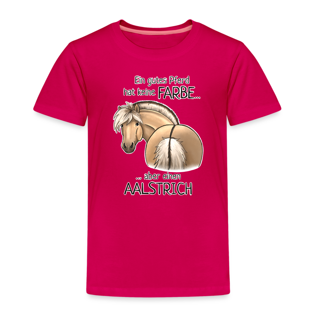 "Aalstrich" Illustrations-Stil - Kinder T-Shirt - dunkles Pink
