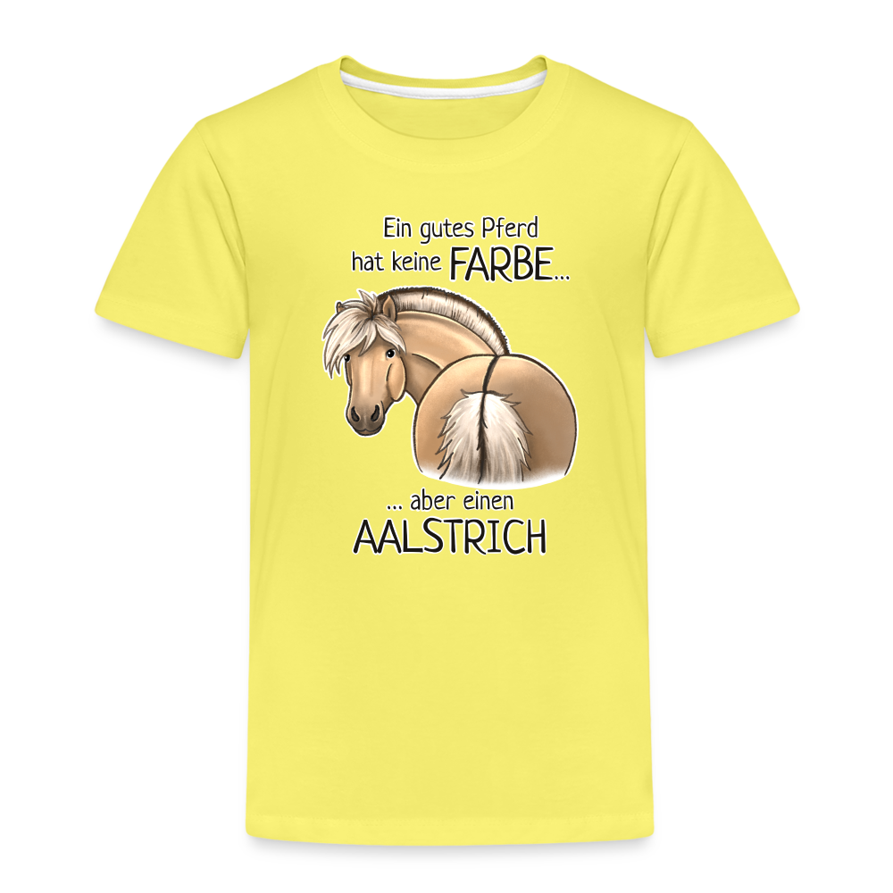 "Aalstrich" Illustrations-Stil - Kinder T-Shirt - Gelb