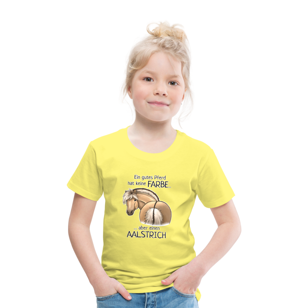 "Aalstrich" Illustrations-Stil - Kinder T-Shirt - Gelb