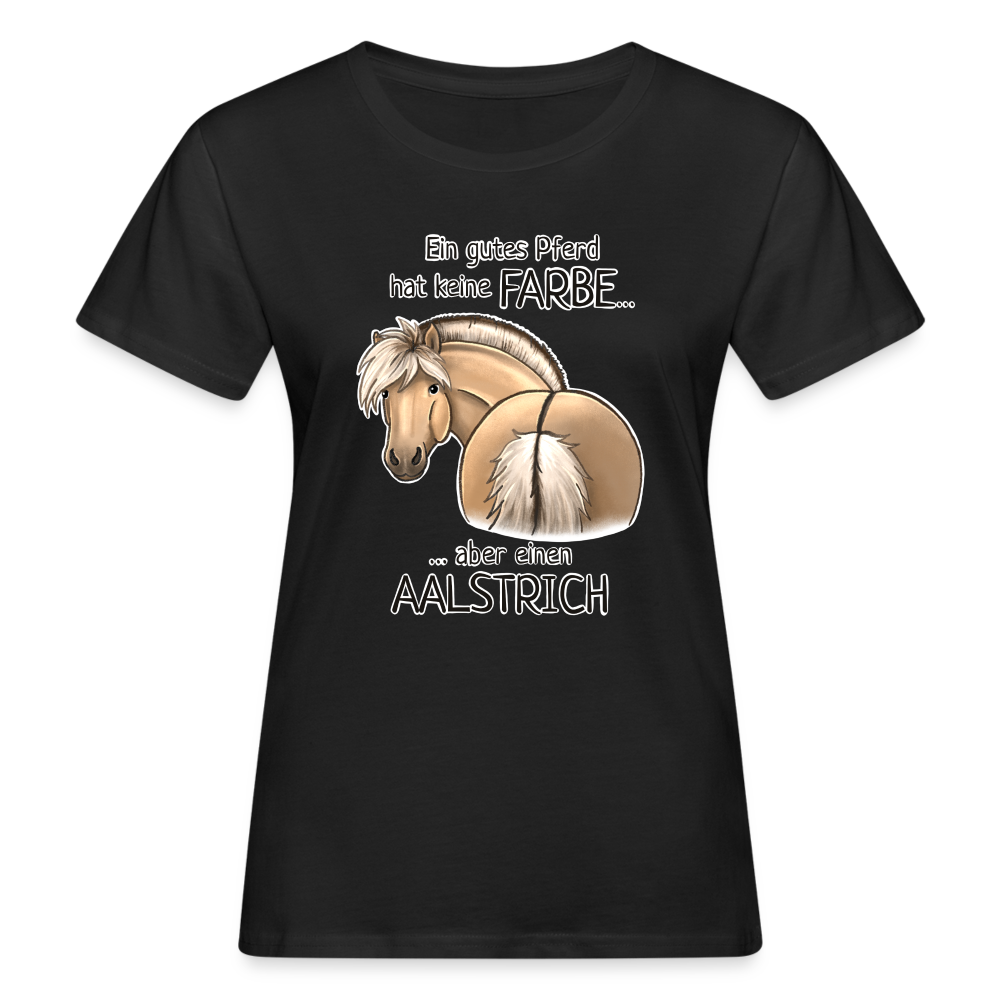 "Aalstrich" Illustrations-Stil - Frauen Bio-T-Shirt - Schwarz