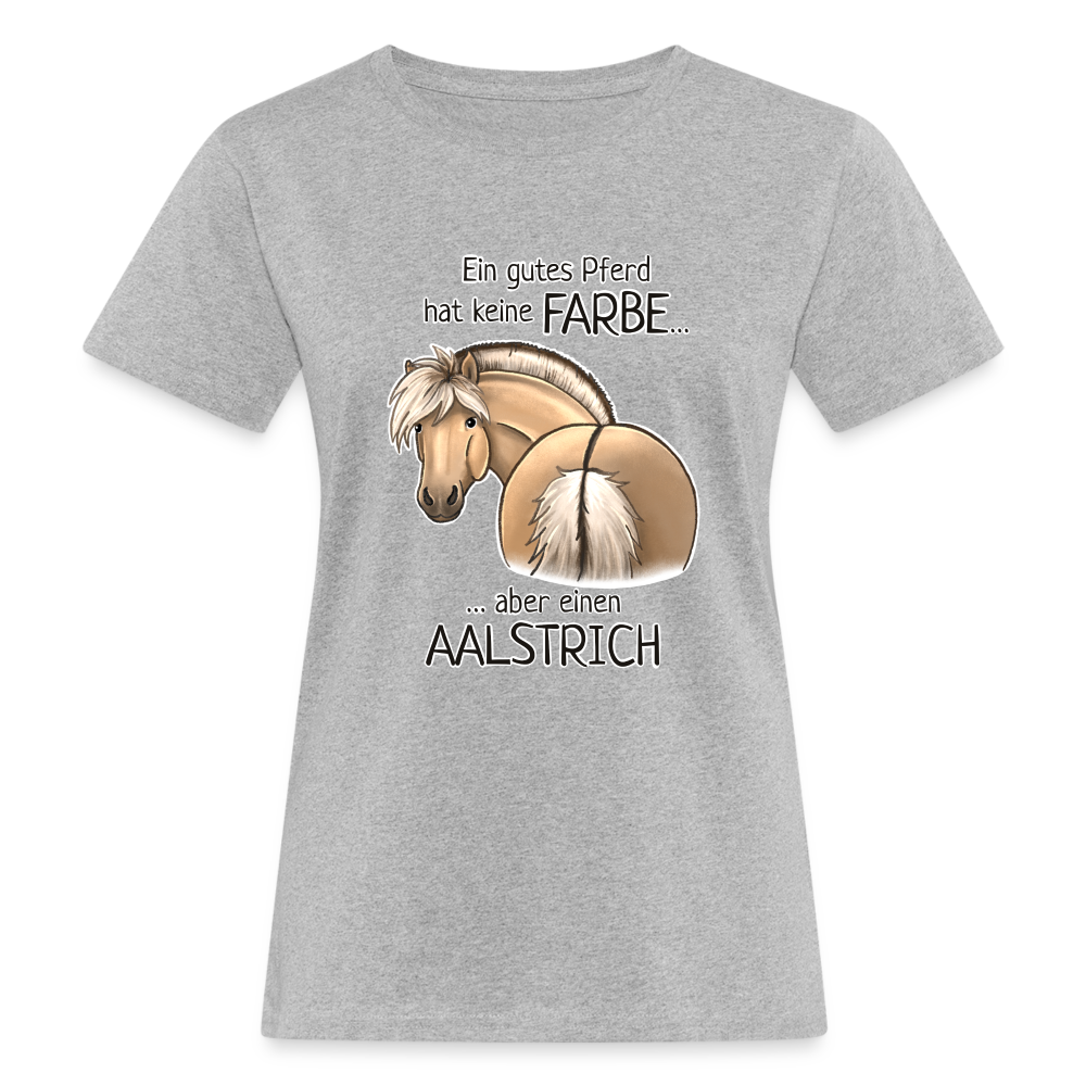 "Aalstrich" Illustrations-Stil - Frauen Bio-T-Shirt - Grau meliert