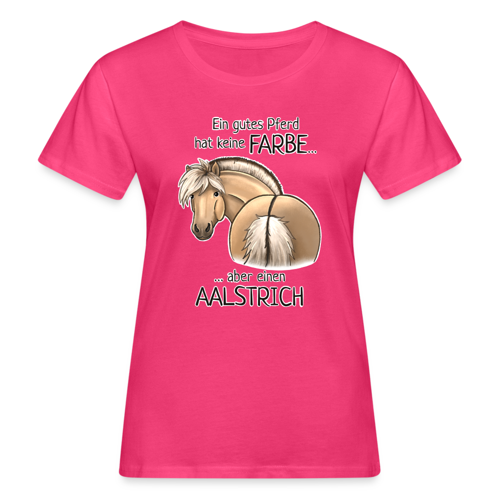 "Aalstrich" Illustrations-Stil - Frauen Bio-T-Shirt - Neon Pink