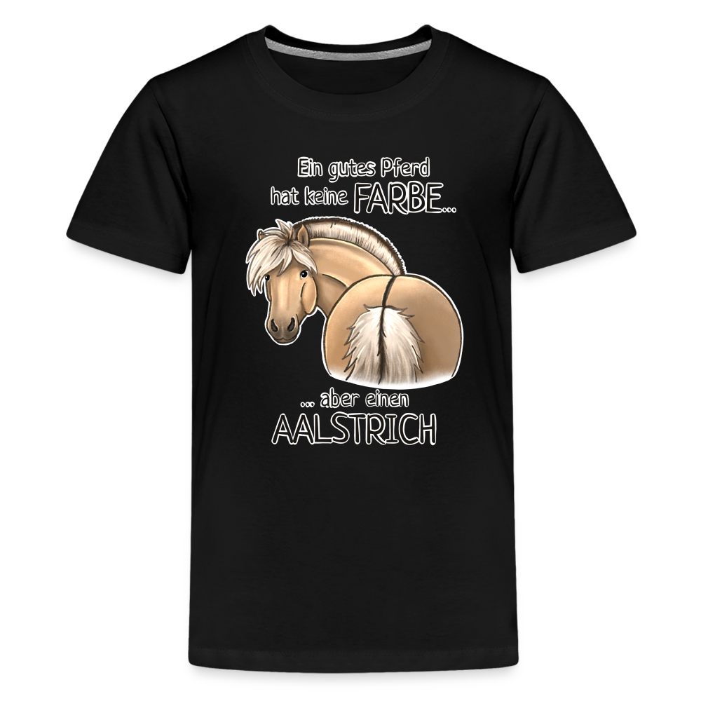 "Aalstrich" Illustrations-Stil - Teenager T-Shirt - Schwarz