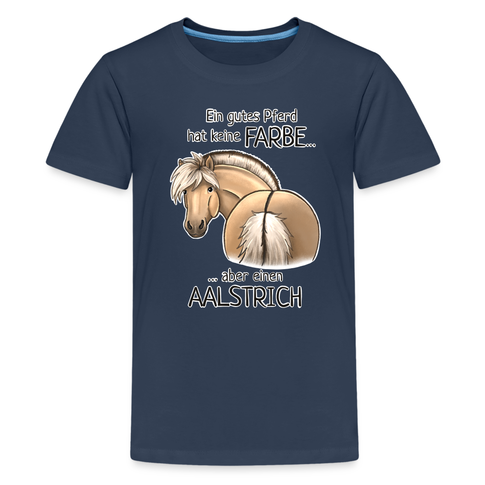 "Aalstrich" Illustrations-Stil - Teenager T-Shirt - Navy