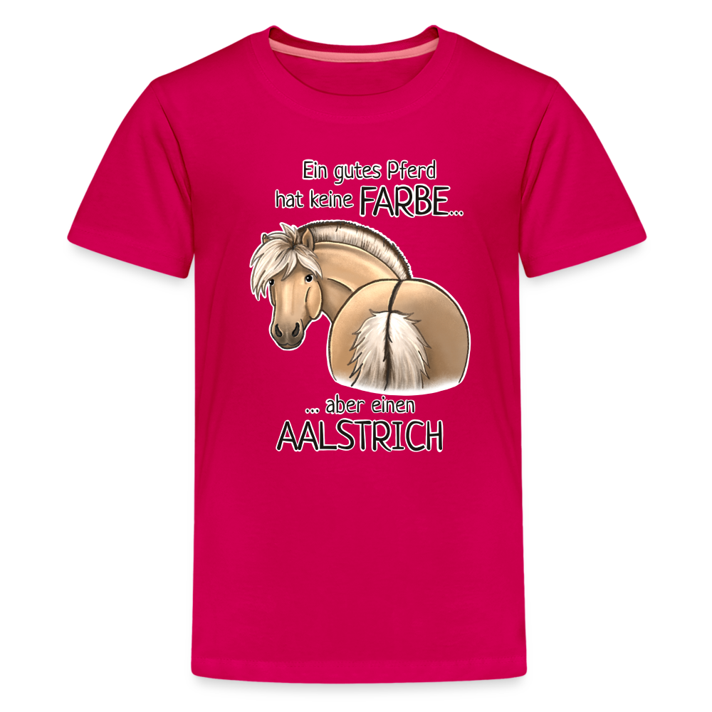 "Aalstrich" Illustrations-Stil - Teenager T-Shirt - dunkles Pink