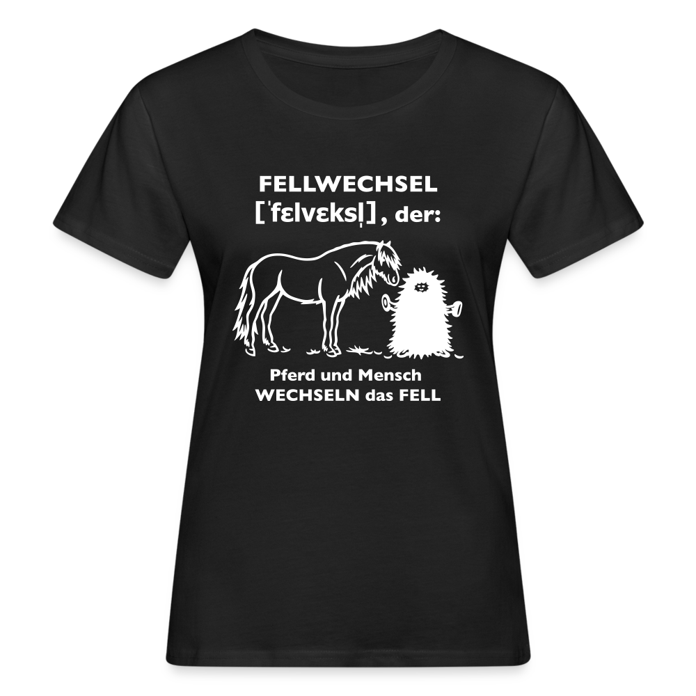 „Definition Fellwechsel“ Grafik-Stil - Frauen Bio-T-Shirt - Schwarz