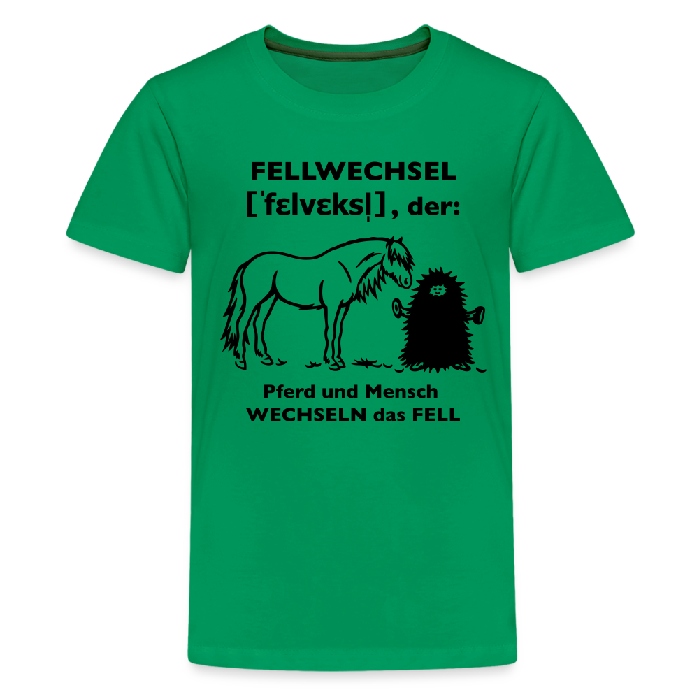 „Definition Fellwechsel“ Grafik-Stil - Teenager T-Shirt - Kelly Green