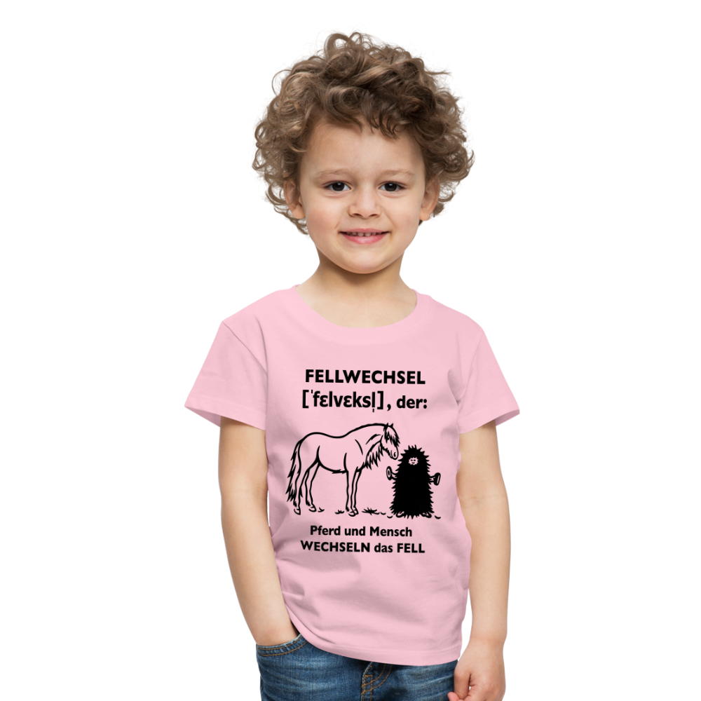 „Definition Fellwechsel“ Grafik-Stil - Kinder T-Shirt - Hellrosa