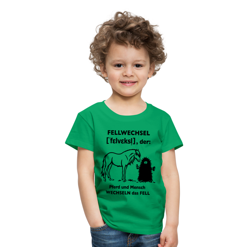„Definition Fellwechsel“ Grafik-Stil - Kinder T-Shirt - Kelly Green