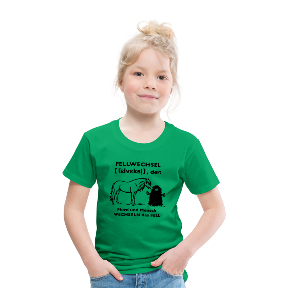 „Definition Fellwechsel“ Grafik-Stil - Kinder T-Shirt - Kelly Green