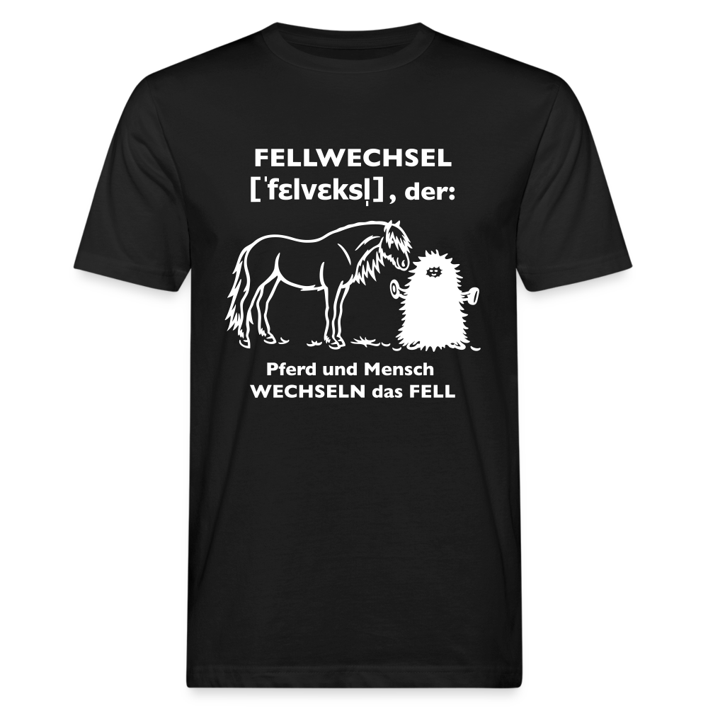„Definition Fellwechsel“ Grafik-Stil - Männer Bio-T-Shirt - Schwarz