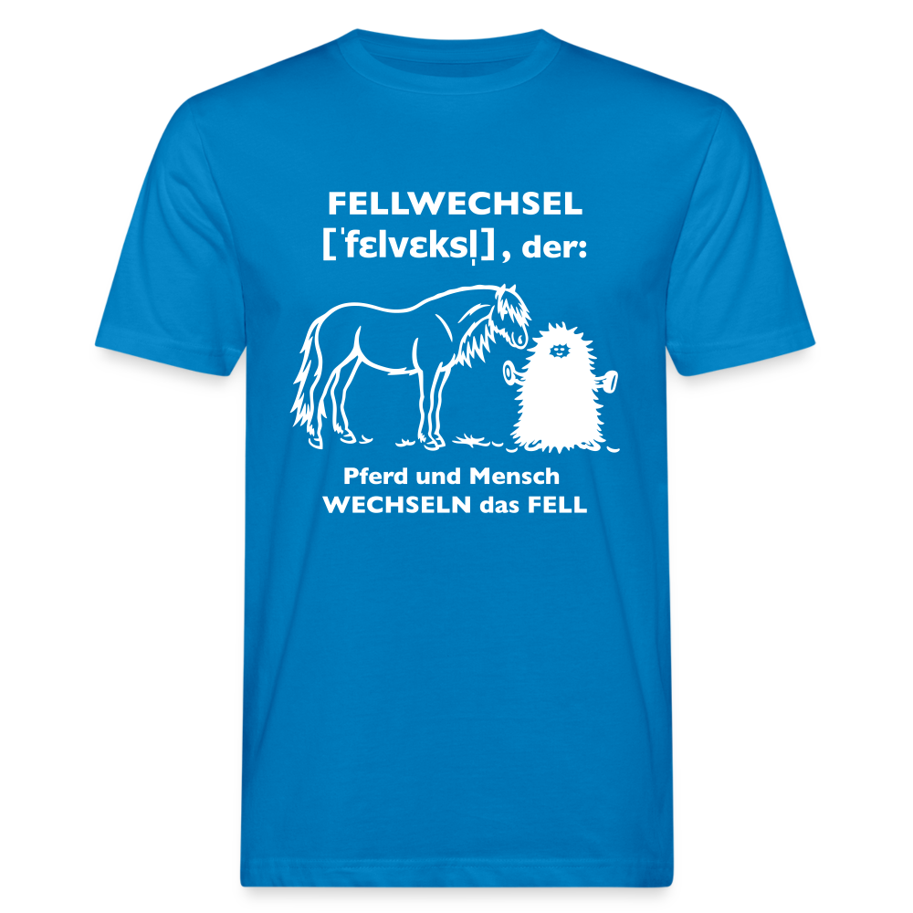 „Definition Fellwechsel“ Grafik-Stil - Männer Bio-T-Shirt - Pfauenblau