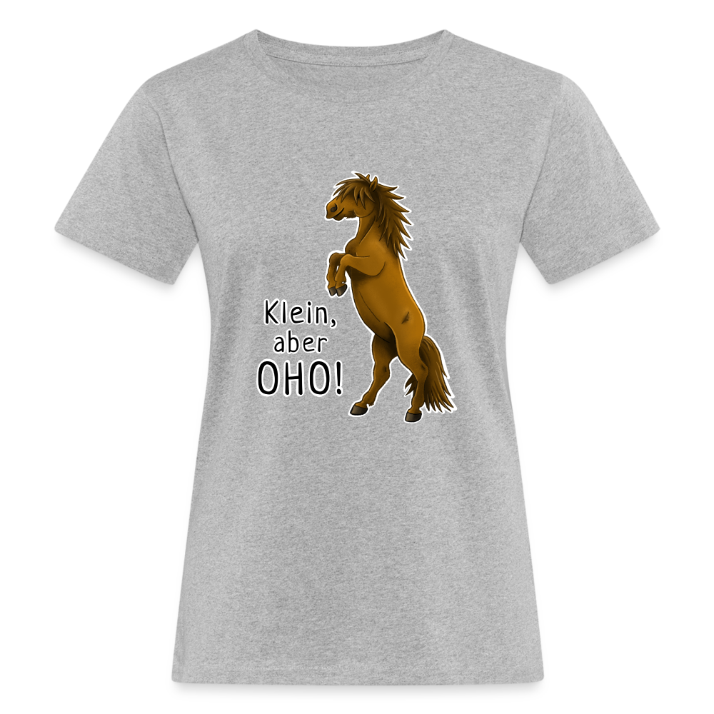 "Oho!" llustrations-Stil - Frauen Bio-T-Shirt - Grau meliert