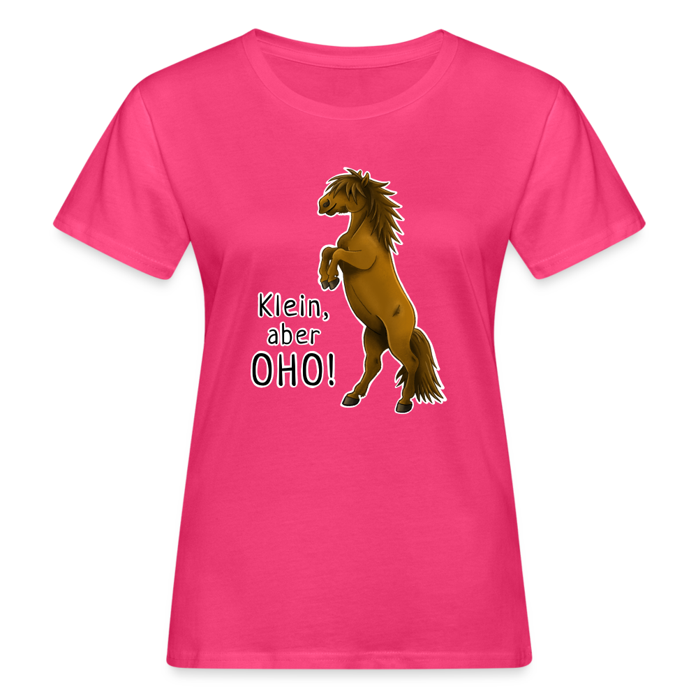"Oho!" llustrations-Stil - Frauen Bio-T-Shirt - Neon Pink