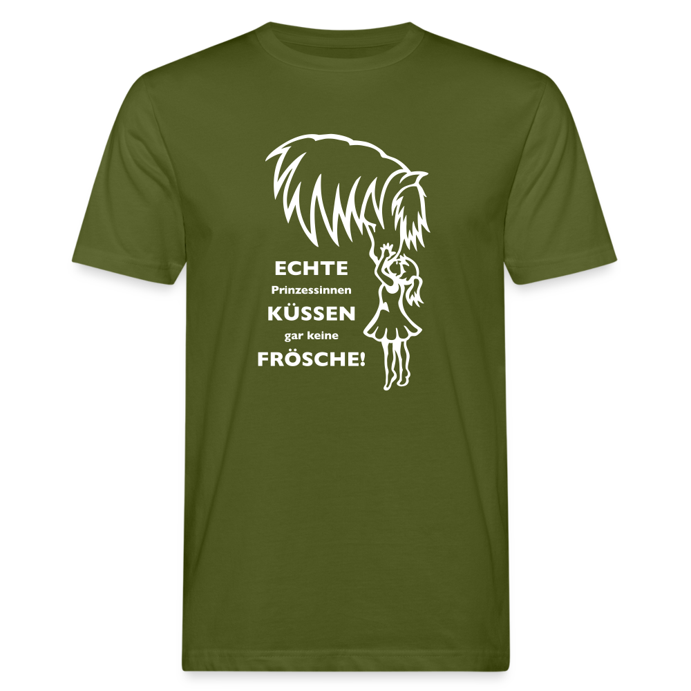 "Prinzessinnen-Kuss" Grafik-Stil - Männer Bio-T-Shirt - Moosgrün