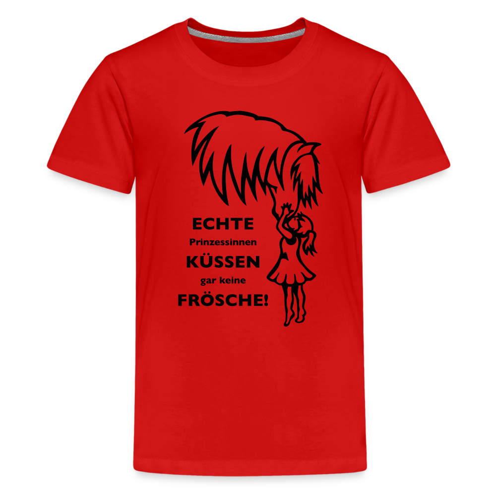 "Prinzessinnen-Kuss" Grafik-Stil - Teenager T-Shirt - Rot