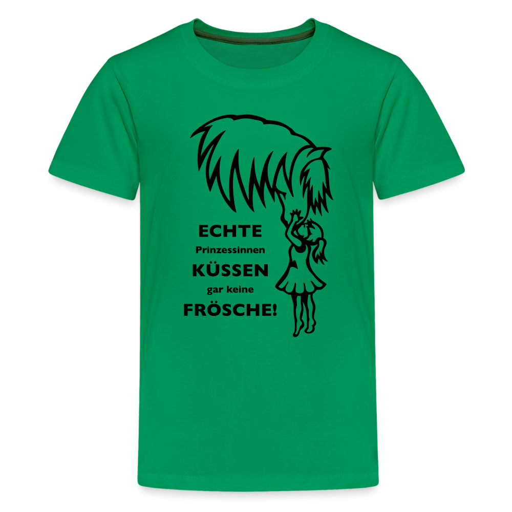 "Prinzessinnen-Kuss" Grafik-Stil - Teenager T-Shirt - Kelly Green