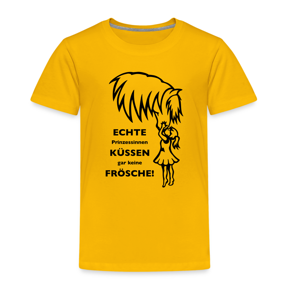 "Prinzessinnen-Kuss" Grafik-Stil - Kinder T-Shirt - Sonnengelb