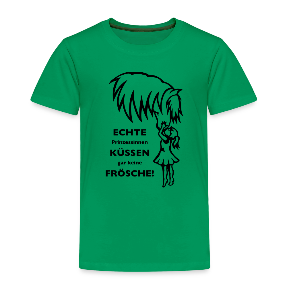 "Prinzessinnen-Kuss" Grafik-Stil - Kinder T-Shirt - Kelly Green