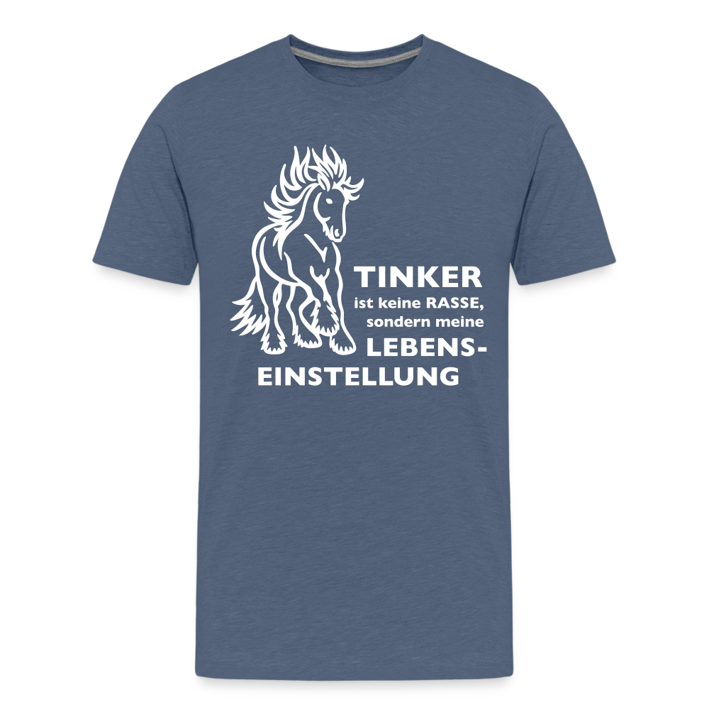 "Lebenseinstellung Tinker" Grafik-Stil - Teenager T-Shirt - Blau meliert