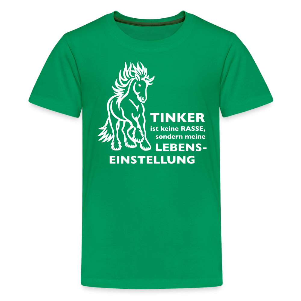 "Lebenseinstellung Tinker" Grafik-Stil - Teenager T-Shirt - Kelly Green