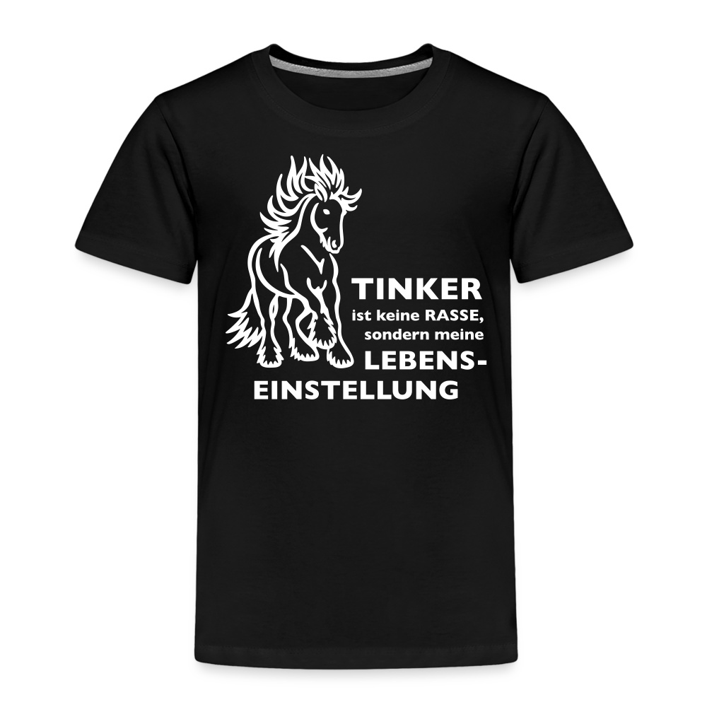 "Lebenseinstellung Tinker" Grafik-Stil - Kinder T-Shirt - Schwarz
