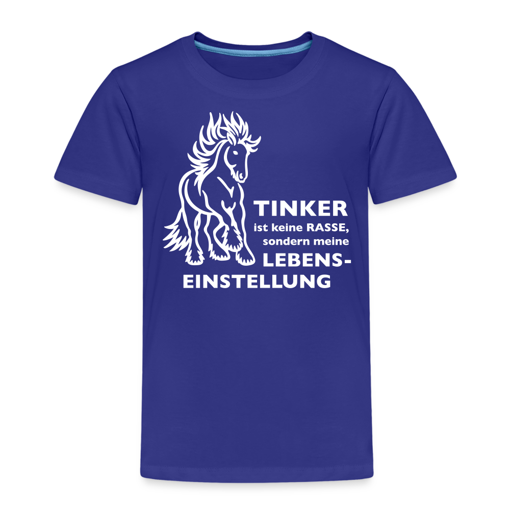 "Lebenseinstellung Tinker" Grafik-Stil - Kinder T-Shirt - Königsblau