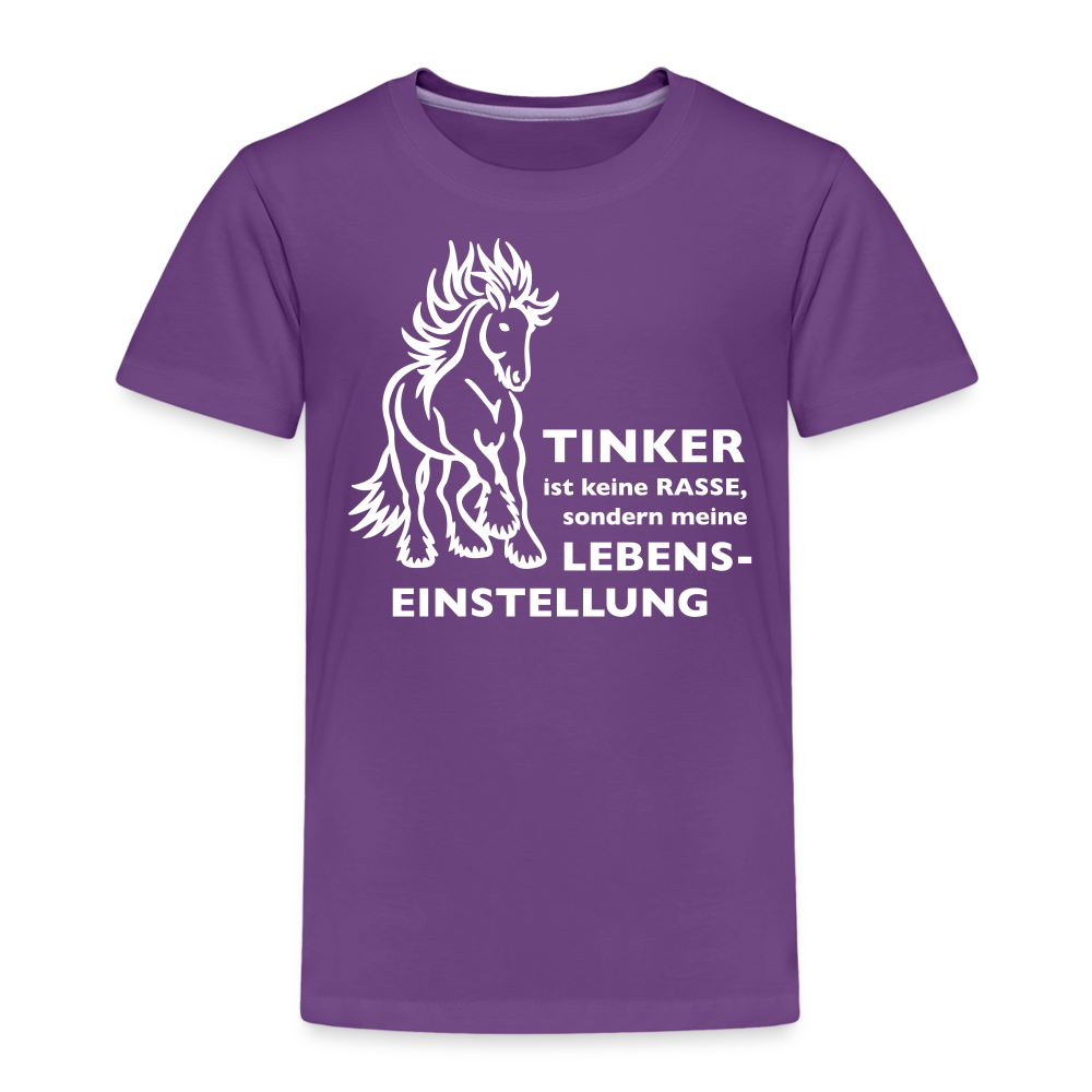 "Lebenseinstellung Tinker" Grafik-Stil - Kinder T-Shirt - Lila