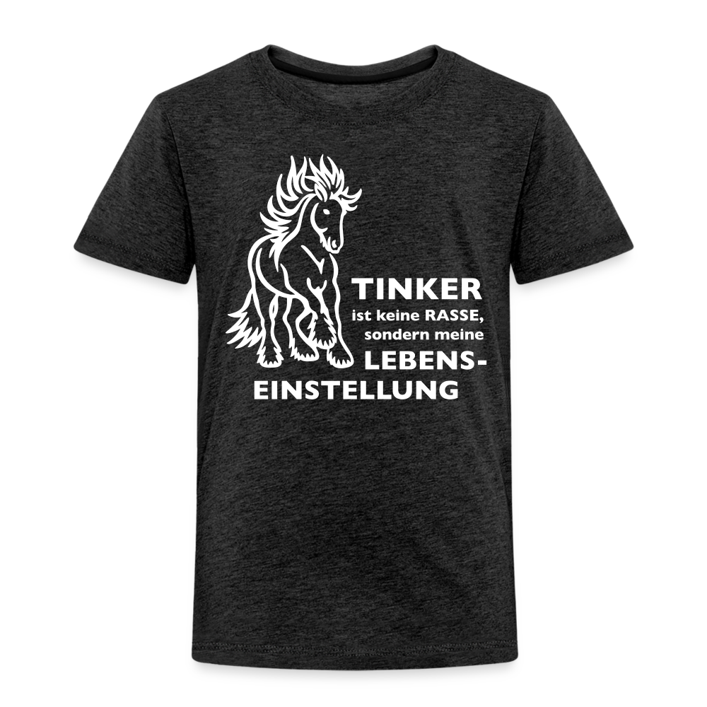 "Lebenseinstellung Tinker" Grafik-Stil - Kinder T-Shirt - Anthrazit