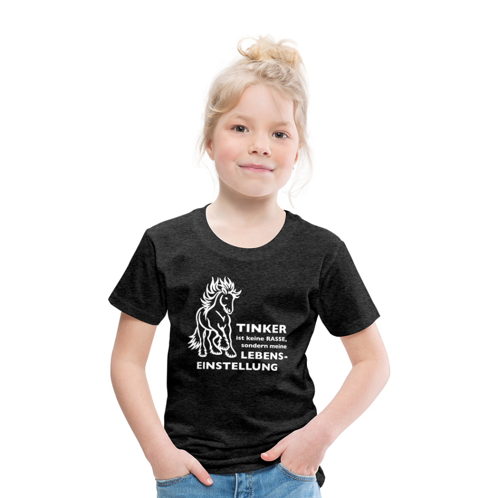 "Lebenseinstellung Tinker" Grafik-Stil - Kinder T-Shirt - Anthrazit