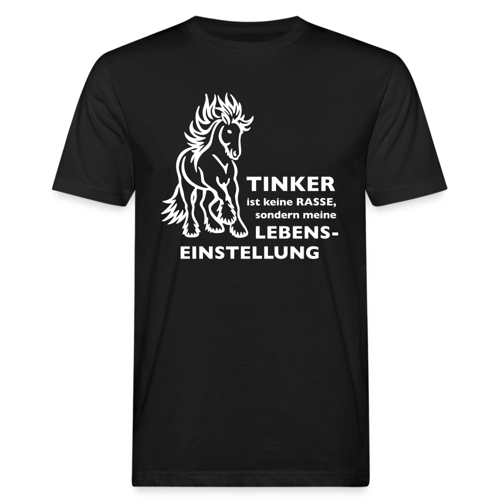"Lebenseinstellung Tinker" Grafik-Stil - Männer Bio-T-Shirt - Schwarz