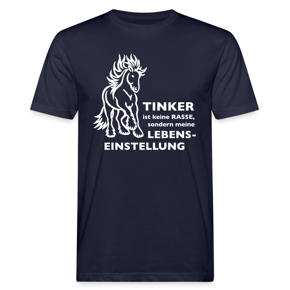 "Lebenseinstellung Tinker" Grafik-Stil - Männer Bio-T-Shirt - Navy