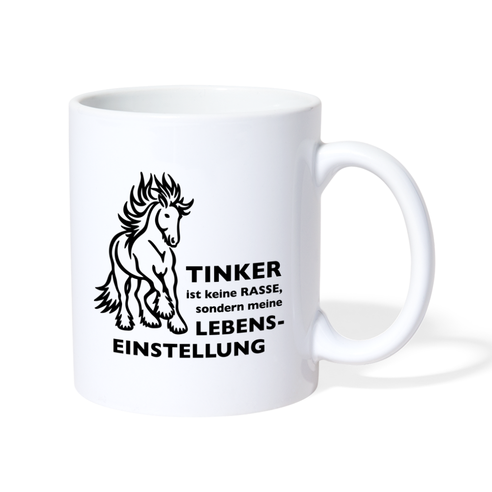 "Lebenseinstellung Tinker" Grafik-Stil - Tasse weiß - weiß